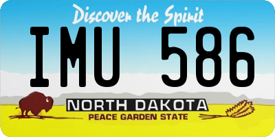 ND license plate IMU586