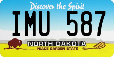 ND license plate IMU587