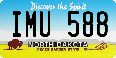 ND license plate IMU588