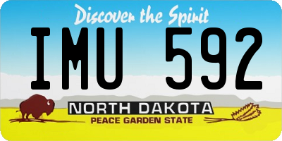 ND license plate IMU592