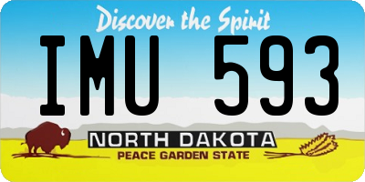 ND license plate IMU593