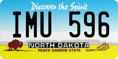 ND license plate IMU596