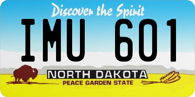 ND license plate IMU601