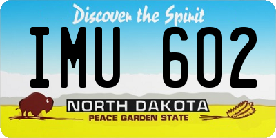 ND license plate IMU602