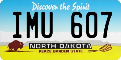 ND license plate IMU607