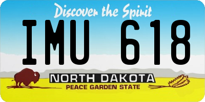 ND license plate IMU618