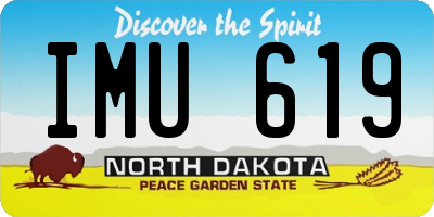 ND license plate IMU619