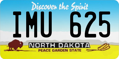 ND license plate IMU625