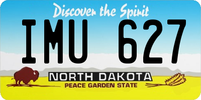 ND license plate IMU627
