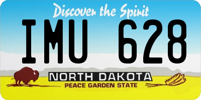 ND license plate IMU628