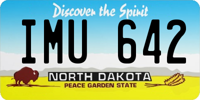 ND license plate IMU642