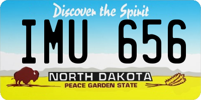 ND license plate IMU656