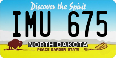 ND license plate IMU675