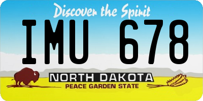 ND license plate IMU678
