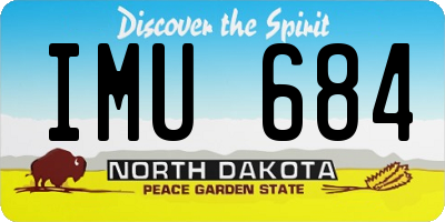 ND license plate IMU684