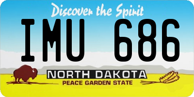 ND license plate IMU686