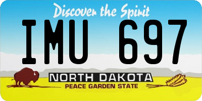 ND license plate IMU697