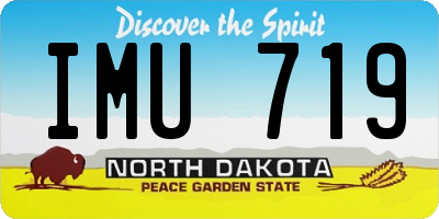 ND license plate IMU719