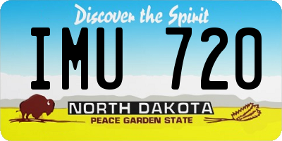 ND license plate IMU720