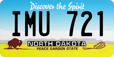 ND license plate IMU721