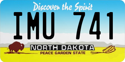 ND license plate IMU741