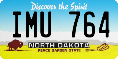 ND license plate IMU764