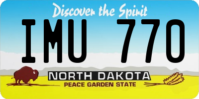 ND license plate IMU770