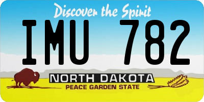 ND license plate IMU782