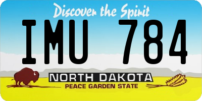 ND license plate IMU784