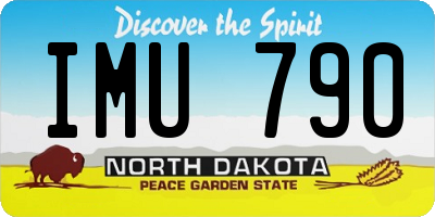 ND license plate IMU790