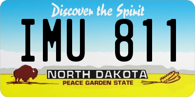 ND license plate IMU811