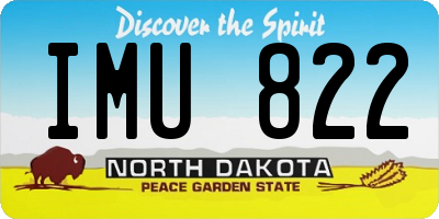 ND license plate IMU822