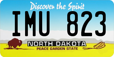 ND license plate IMU823