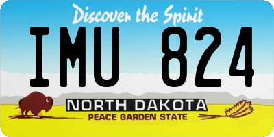 ND license plate IMU824