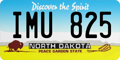 ND license plate IMU825