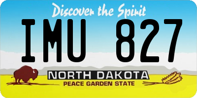 ND license plate IMU827