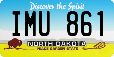 ND license plate IMU861