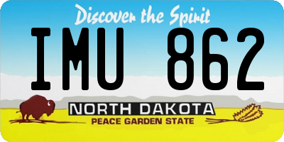 ND license plate IMU862