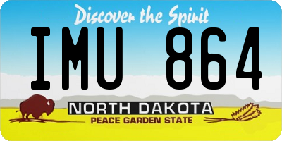 ND license plate IMU864