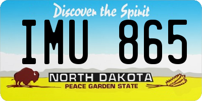ND license plate IMU865