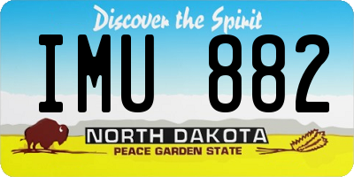ND license plate IMU882
