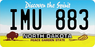 ND license plate IMU883