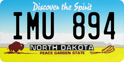 ND license plate IMU894