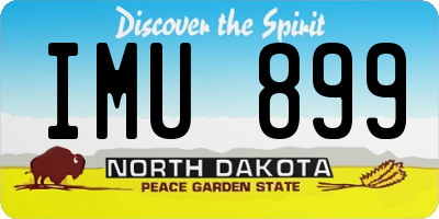 ND license plate IMU899