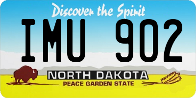 ND license plate IMU902