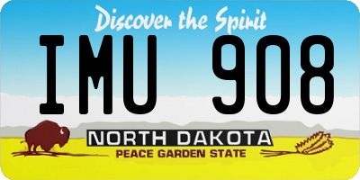 ND license plate IMU908