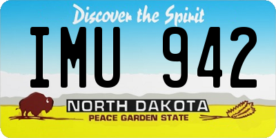 ND license plate IMU942