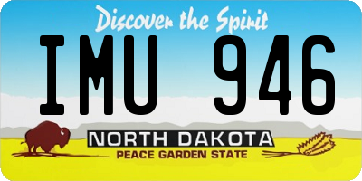 ND license plate IMU946
