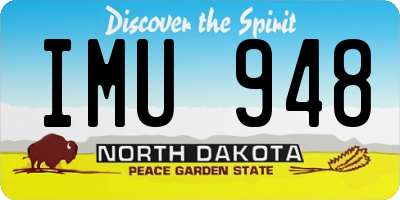 ND license plate IMU948