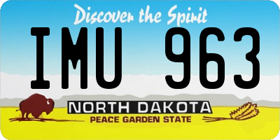 ND license plate IMU963